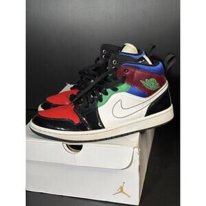 Air Jordan 1 Mid SE Wmns Black/White-University Red Size 12